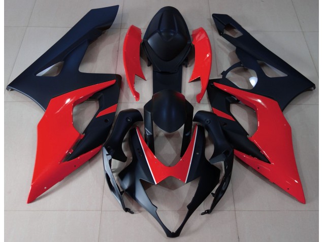 Matte Black & Red 2005-2006 Suzuki GSXR 1000 Motorcycle Fairings Matte Black & Red 2005-2006 Suzuki GSXR 1000 Motorcycle Fairings