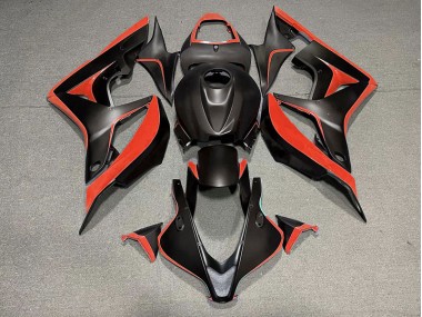 Matte Black & Red 2007-2008 Honda CBR600RR Motorcycle Fairings