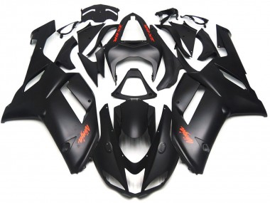 Matte Black Red Decals 2007-2008 Kawasaki ZX6R Motorcycle Fairings