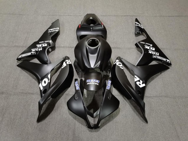 Matte Black Repsol 2007-2008 Honda CBR600RR Motorcycle Fairings Matte Black Repsol 2007-2008 Honda CBR600RR Motorcycle Fairings