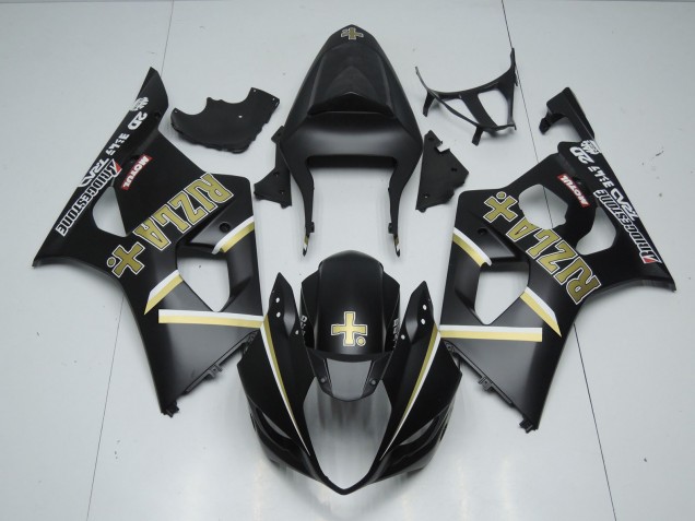Matte Black Rizla 2003-2004 Suzuki GSXR 1000 Motorcycle Fairings