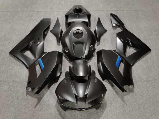 Matte Black w Blue 2013-2020 Honda CBR600RR Motorcycle Fairings Matte Black w Blue 2013-2020 Honda CBR600RR Motorcycle Fairings