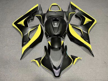 Matte Black & Yellow 2007-2008 Honda CBR600RR Motorcycle Fairings