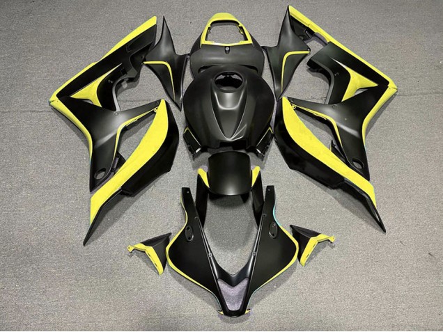 Matte Black & Yellow 2007-2008 Honda CBR600RR Motorcycle Fairings Matte Black & Yellow 2007-2008 Honda CBR600RR Motorcycle Fairings