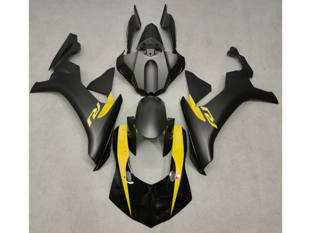 Matte Black & Yellow 2015-2019 Yamaha R1 Motorcycle Fairings Matte Black & Yellow 2015-2019 Yamaha R1 Motorcycle Fairings