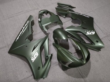 Matte Green White Logos 2009-2012 Triumph Daytona 675 Motorcycle Fairings