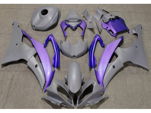 Matte Grey & Purple 2008-2016 Yamaha R6 Motorcycle Fairings Matte Grey & Purple 2008-2016 Yamaha R6 Motorcycle Fairings