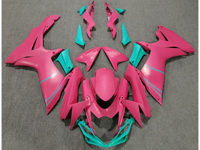 Matte Hot Pink and Teal 2011-2020 Suzuki GSXR 600-750 Motorcycle Fairings Matte Hot Pink and Teal 2011-2020 Suzuki GSXR 600-750 Motorcycle Fairings