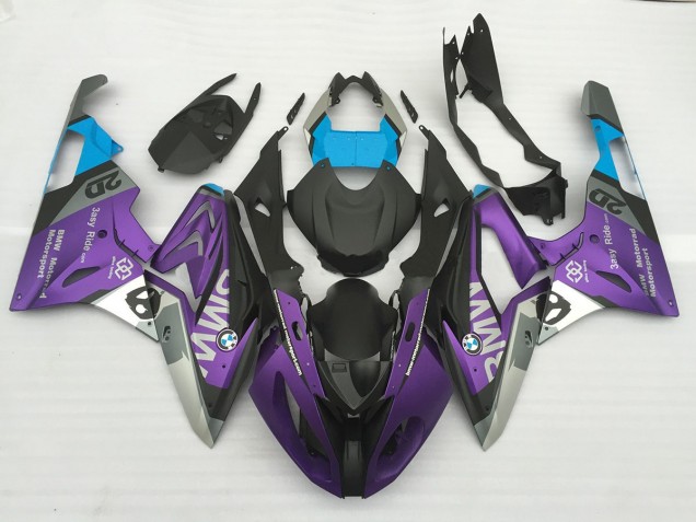 Matte Purple and Blue 2009-2018 BMW S1000RR Motorcycle Fairings Matte Purple and Blue 2009-2018 BMW S1000RR Motorcycle Fairings