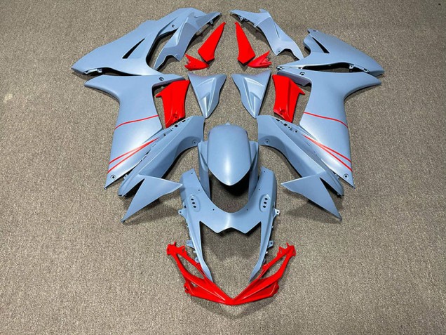 Matte Sky Blue & Red 2011-2020 Suzuki GSXR 600-750 Motorcycle Fairings Matte Sky Blue & Red 2011-2020 Suzuki GSXR 600-750 Motorcycle Fairings