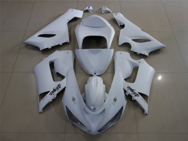 Matte White 2005-2006 Kawasaki ZX6R Motorcycle Fairings Matte White 2005-2006 Kawasaki ZX6R Motorcycle Fairings