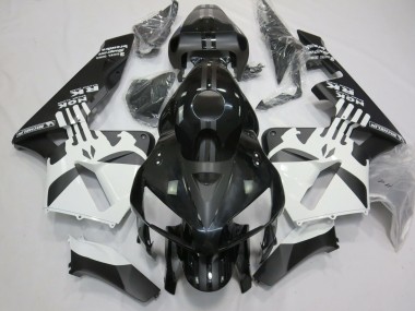 Matte & White Punisher Logo 2005-2006 Honda CBR600RR Motorcycle Fairings
