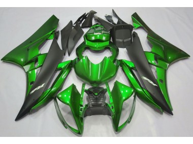 Metallic Green & Black 2006-2007 Yamaha R6 Motorcycle Fairings
