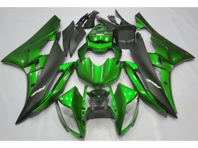 Metallic Green & Black 2006-2007 Yamaha R6 Motorcycle Fairings Metallic Green & Black 2006-2007 Yamaha R6 Motorcycle Fairings