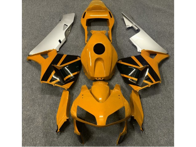 Mustard Yellow & Matte Silver 2003-2004 Honda CBR600RR Motorcycle Fairings Mustard Yellow & Matte Silver 2003-2004 Honda CBR600RR Motorcycle Fairings