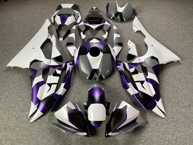 Mystic Purple Snow Camo 2008-2016 Yamaha R6 Motorcycle Fairings Mystic Purple Snow Camo 2008-2016 Yamaha R6 Motorcycle Fairings