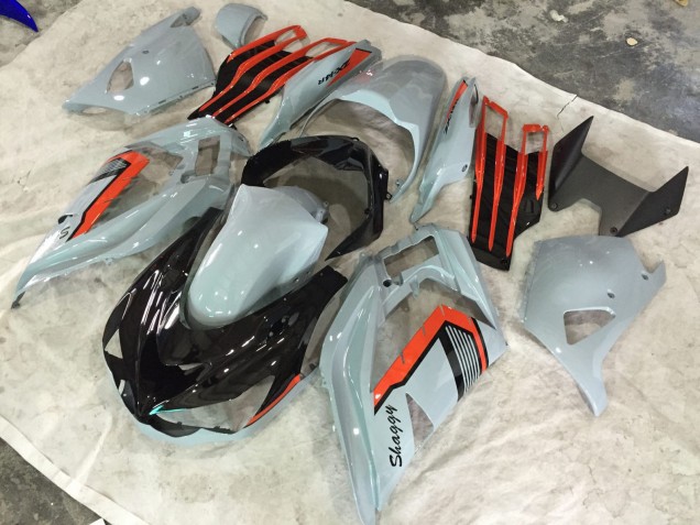 Nardo and Orange Shaggy 2013-2018 Kawasaki ZX6R Motorcycle Fairings Nardo and Orange Shaggy 2013-2018 Kawasaki ZX6R Motorcycle Fairings