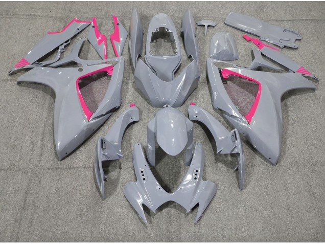 Nardo and Pink Trim 2006-2007 Suzuki GSXR 600-750 Motorcycle Fairings Nardo and Pink Trim 2006-2007 Suzuki GSXR 600-750 Motorcycle Fairings