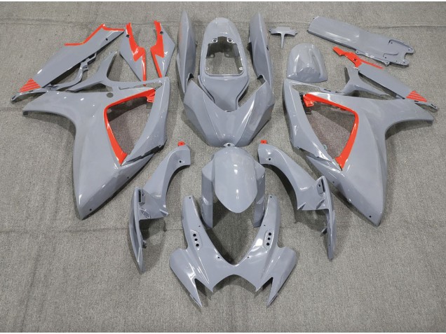 Nardo and Red Trim 2006-2007 Suzuki GSXR 600-750 Motorcycle Fairings Nardo and Red Trim 2006-2007 Suzuki GSXR 600-750 Motorcycle Fairings