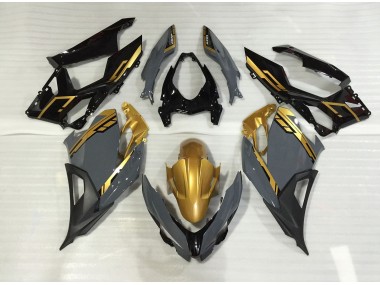 Nardo Gray and Gold 2018-2020 Kawasaki Ninja 400 Motorcycle Fairings