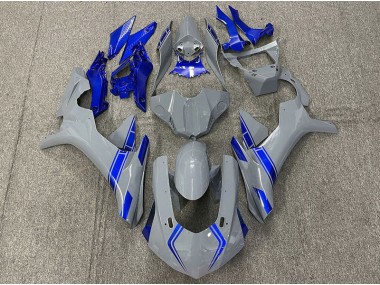 Nardo Gray & Blue Accents 2015-2019 Yamaha R1 Motorcycle Fairings