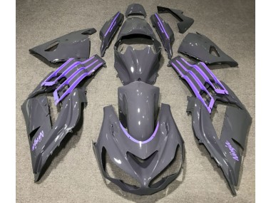 Nardo Gray & Purple 2012-2019 Kawasaki ZX14R Motorcycle Fairings