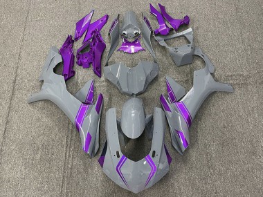 Nardo Gray & Purple Accents 2015-2019 Yamaha R1 Motorcycle Fairings