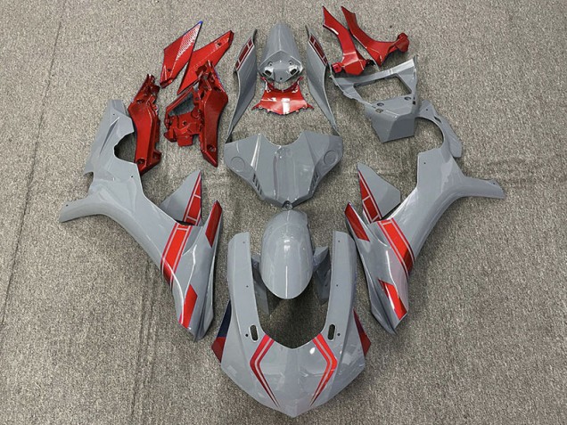 Nardo Gray & Red Accents 2015-2019 Yamaha R1 Motorcycle Fairings Nardo Gray & Red Accents 2015-2019 Yamaha R1 Motorcycle Fairings