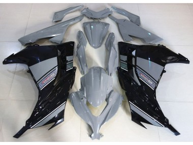 Nardo Grey and Black 2013-2018 Kawasaki Ninja 300 Motorcycle Fairings