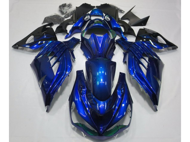 Ocean Blue Gloss 2012-2019 Kawasaki ZX14R Motorcycle Fairings Ocean Blue Gloss 2012-2019 Kawasaki ZX14R Motorcycle Fairings