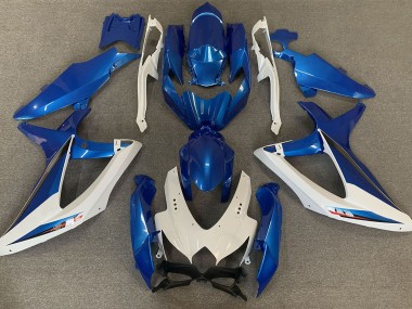 OEM Style Blue and White 2008-2010 Suzuki GSXR 600-750 Motorcycle Fairings