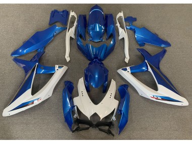 OEM Style Blue and White 2008-2010 Suzuki GSXR 600-750 Motorcycle Fairings