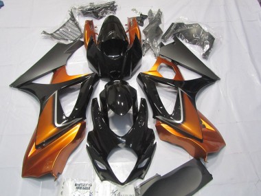 Orange and Black 2007-2008 Suzuki GSXR 1000 Motorcycle Fairings