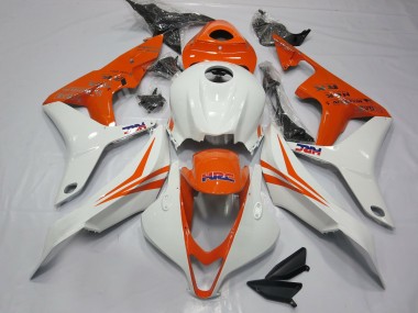 Orange and White HRC- CBR600RR 07-08 2007-2008 Honda CBR600RR Motorcycle Fairings