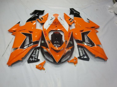 Orange Black 2006-2007 Kawasaki ZX10R Motorcycle Fairings