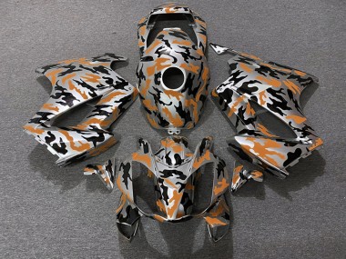 Orange Camo 2002-2012 Honda VFR800 Motorcycle Fairings
