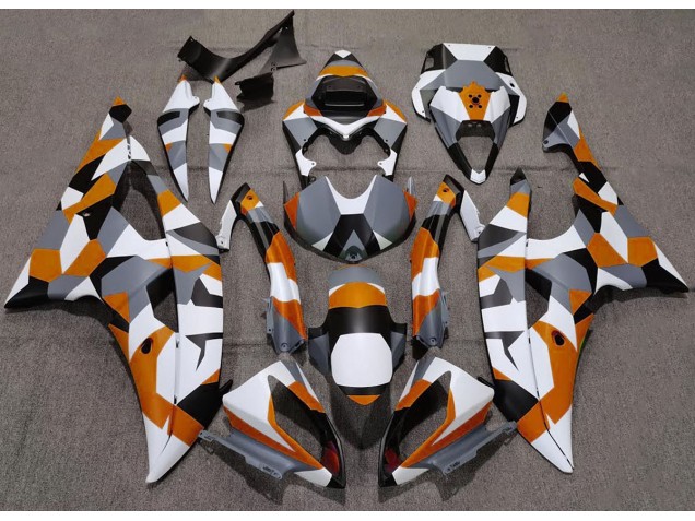 Orange Camo Plain 2008-2016 Yamaha R6 Motorcycle Fairings Orange Camo Plain 2008-2016 Yamaha R6 Motorcycle Fairings