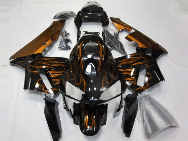 Orange Flames 2003-2004 Honda CBR600RR Motorcycle Fairings Orange Flames 2003-2004 Honda CBR600RR Motorcycle Fairings