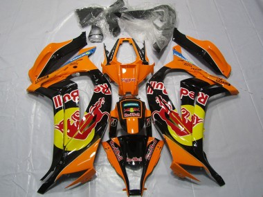 Orange Red bull 2011-2015 Kawasaki ZX10R Motorcycle Fairings