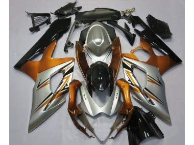 Orange Silver and Black 2005-2006 Suzuki GSXR 1000 Motorcycle Fairings