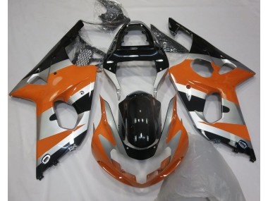Orange Silver OEM Style 2000-2002 Suzuki GSXR 1000 Motorcycle Fairings
