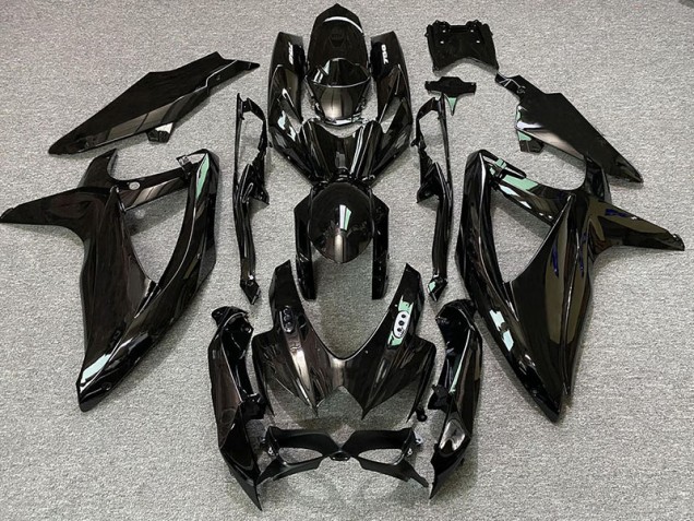 Pearl Black & White Logos 2008-2010 Suzuki GSXR 600-750 Motorcycle Fairings Pearl Black & White Logos 2008-2010 Suzuki GSXR 600-750 Motorcycle Fairings