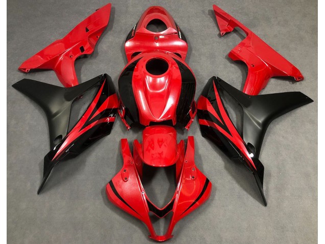Pearl Red & Black 2007-2008 Honda CBR600RR Motorcycle Fairings Pearl Red & Black 2007-2008 Honda CBR600RR Motorcycle Fairings