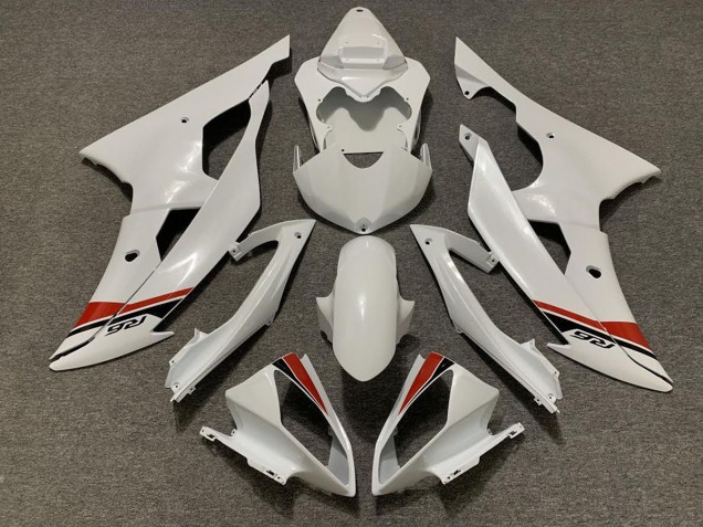 Pearl White 2008-2016 Yamaha R6 Motorcycle Fairings Pearl White 2008-2016 Yamaha R6 Motorcycle Fairings