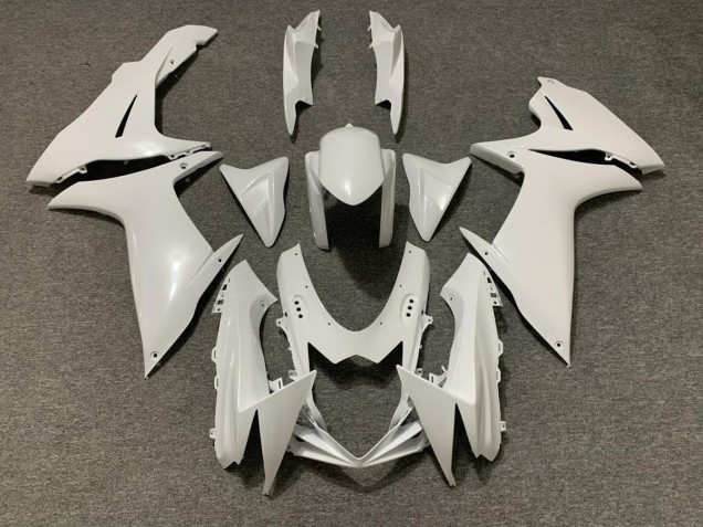 Pearl White 2011-2020 Suzuki GSXR 600-750 Motorcycle Fairings