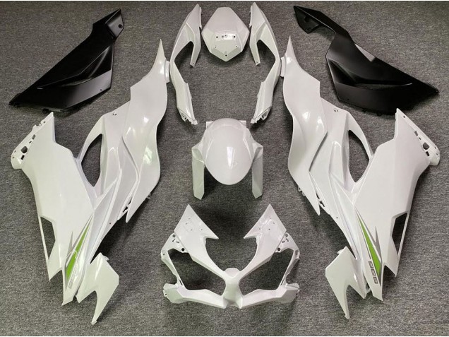 Pearl White 2019-2020 Kawasaki ZX6R Motorcycle Fairings Pearl White 2019-2020 Kawasaki ZX6R Motorcycle Fairings