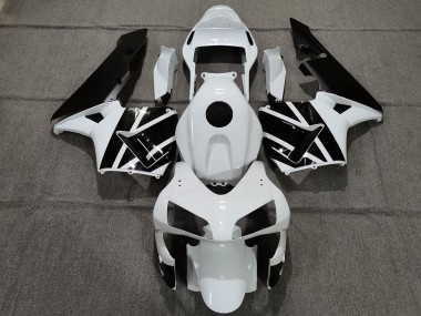 Pearl White and Black 2003-2004 Honda CBR600RR Motorcycle Fairings
