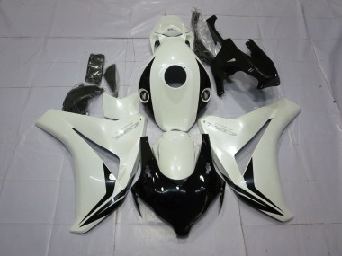 Pearl White and Black 2008-2011 Honda CBR1000RR Motorcycle Fairings