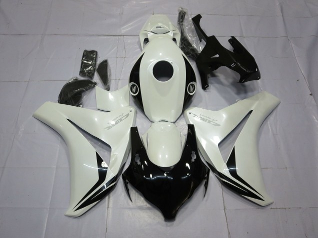 Pearl White and Black 2008-2011 Honda CBR1000RR Motorcycle Fairings Pearl White and Black 2008-2011 Honda CBR1000RR Motorcycle Fairings