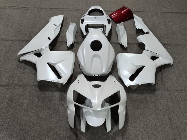 Pearl White & Logos 2005-2006 Honda CBR600RR Motorcycle Fairings Pearl White & Logos 2005-2006 Honda CBR600RR Motorcycle Fairings